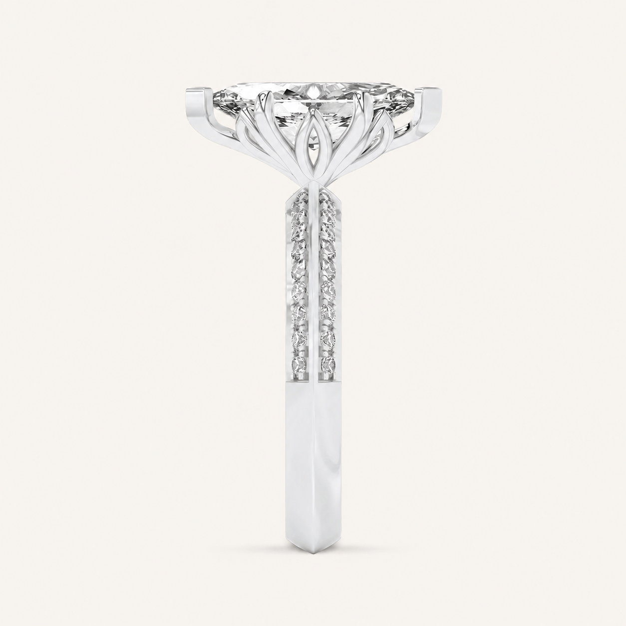 2.50 CT Marquise Cut Lab Grown Diamond Solitaire Ring