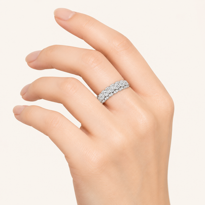 2.00 CT Round Cut Lab Grown Diamond Multi Stone Band Ring