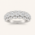 2.00 CT Round Cut Lab Grown Diamond Multi Stone Band Ring
