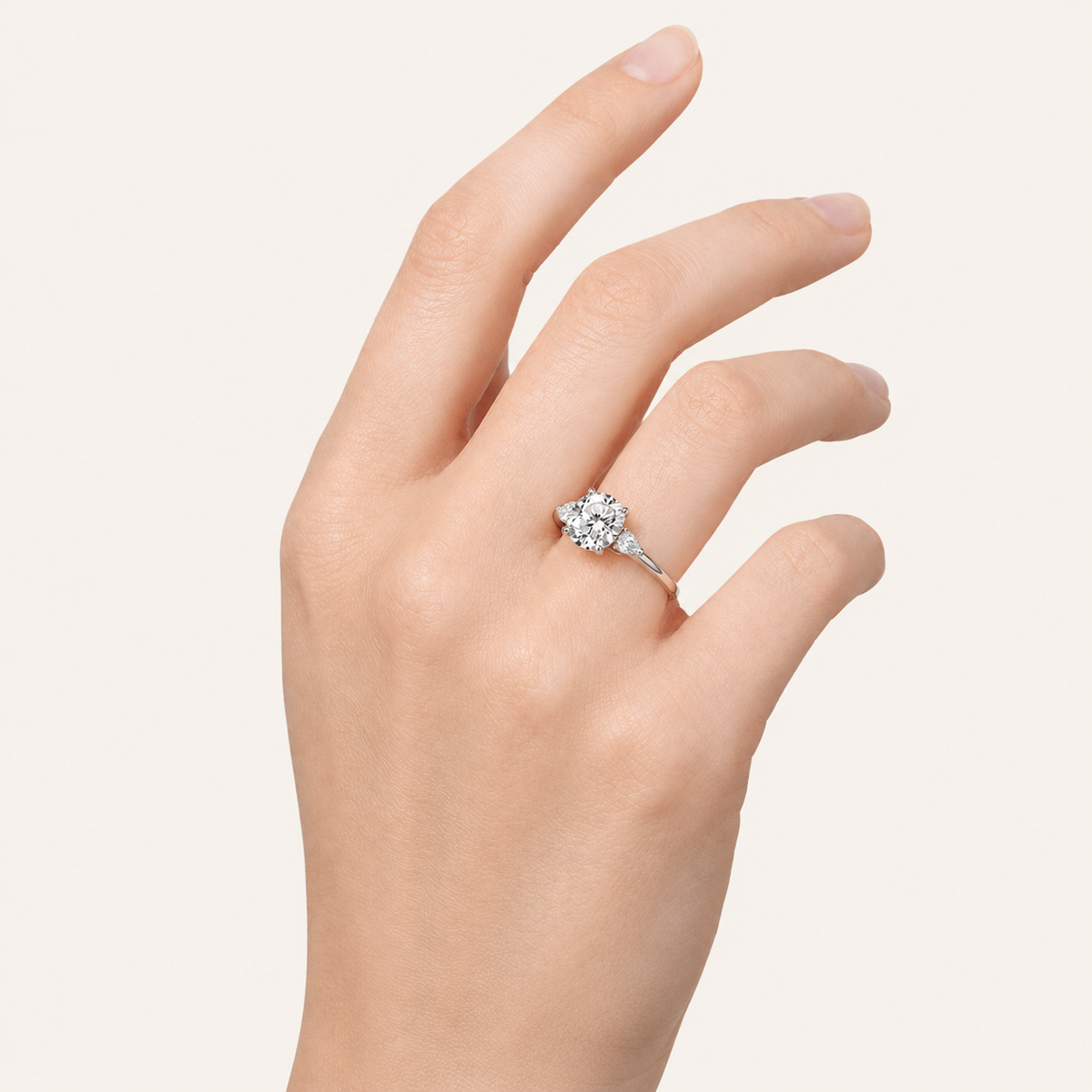 5CT Round Cut Lab Grown Diamond Solitaire Ring