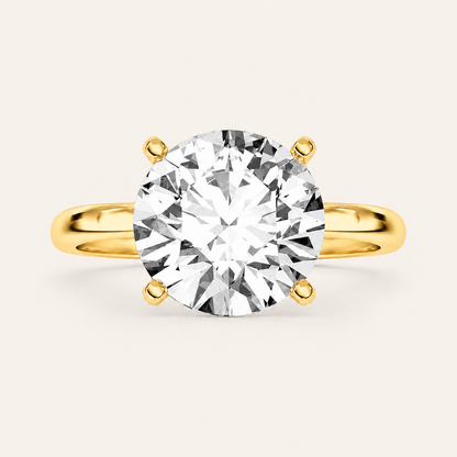 5CT Round Cut Lab Grown Diamond Solitaire Ring