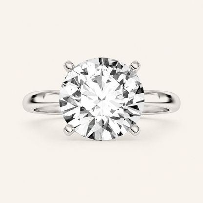 5CT Round Cut Lab Grown Diamond Solitaire Ring