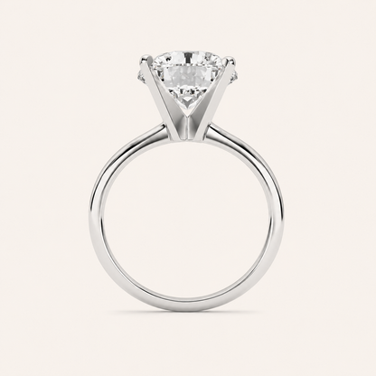5CT Round Cut Lab Grown Diamond Solitaire Ring