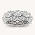 4CT Marquise Cut Lab Grown Diamond Eternity Ring