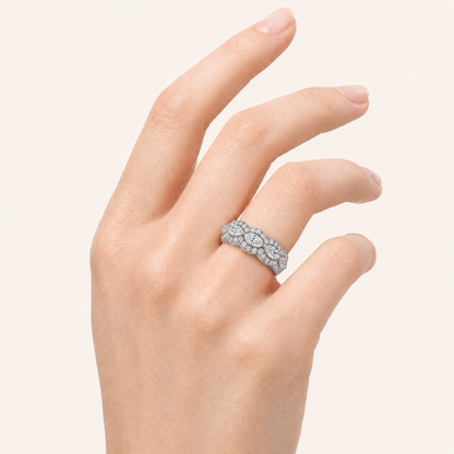 4CT Marquise Cut Lab Grown Diamond Eternity Ring