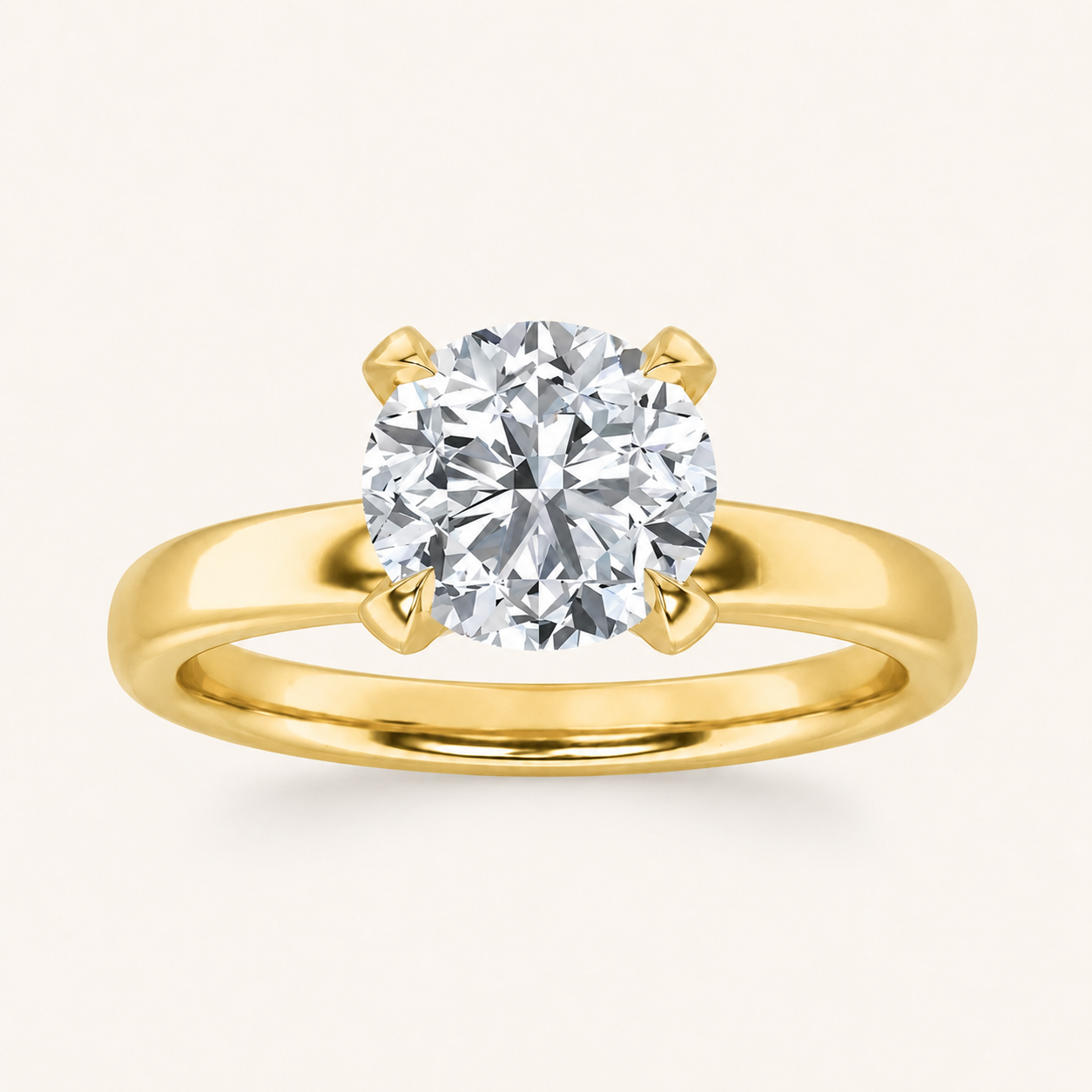 2.00 CT Round Cut Lab Grown Diamond Solitaire Ring
