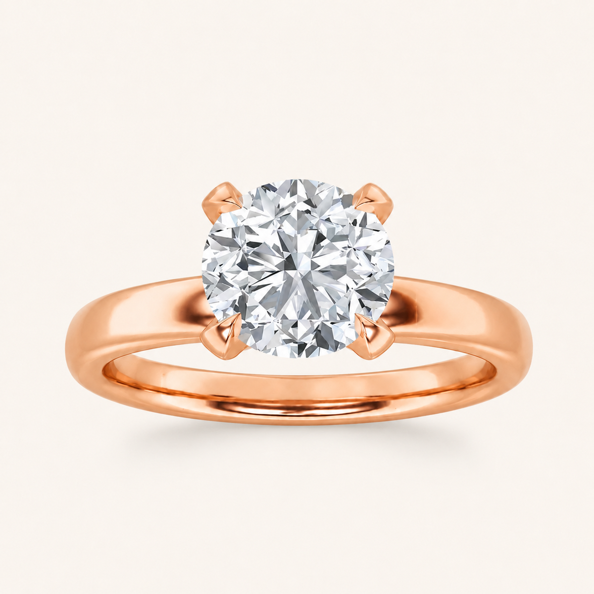 2.00 CT Round Cut Lab Grown Diamond Solitaire Ring