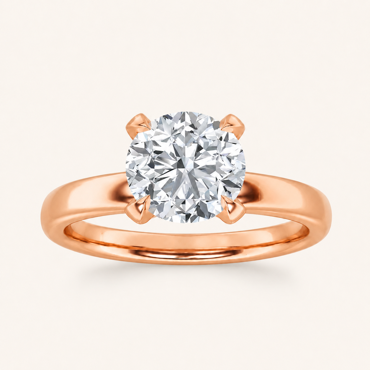 2.00 CT Round Cut Lab Grown Diamond Solitaire Ring