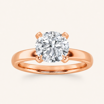 2.00 CT Round Cut Lab Grown Diamond Solitaire Ring
