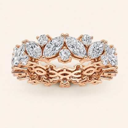 3CT Marquise Cut Lab Grown Diamond Eternity Ring