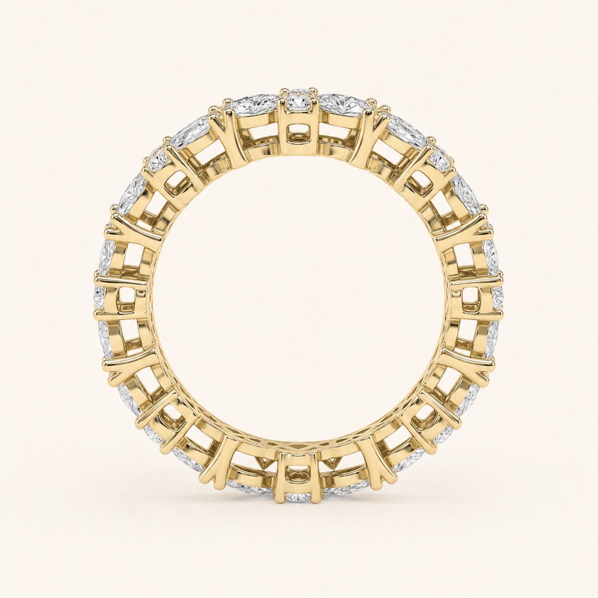 3CT Marquise Cut Lab Grown Diamond Eternity Ring