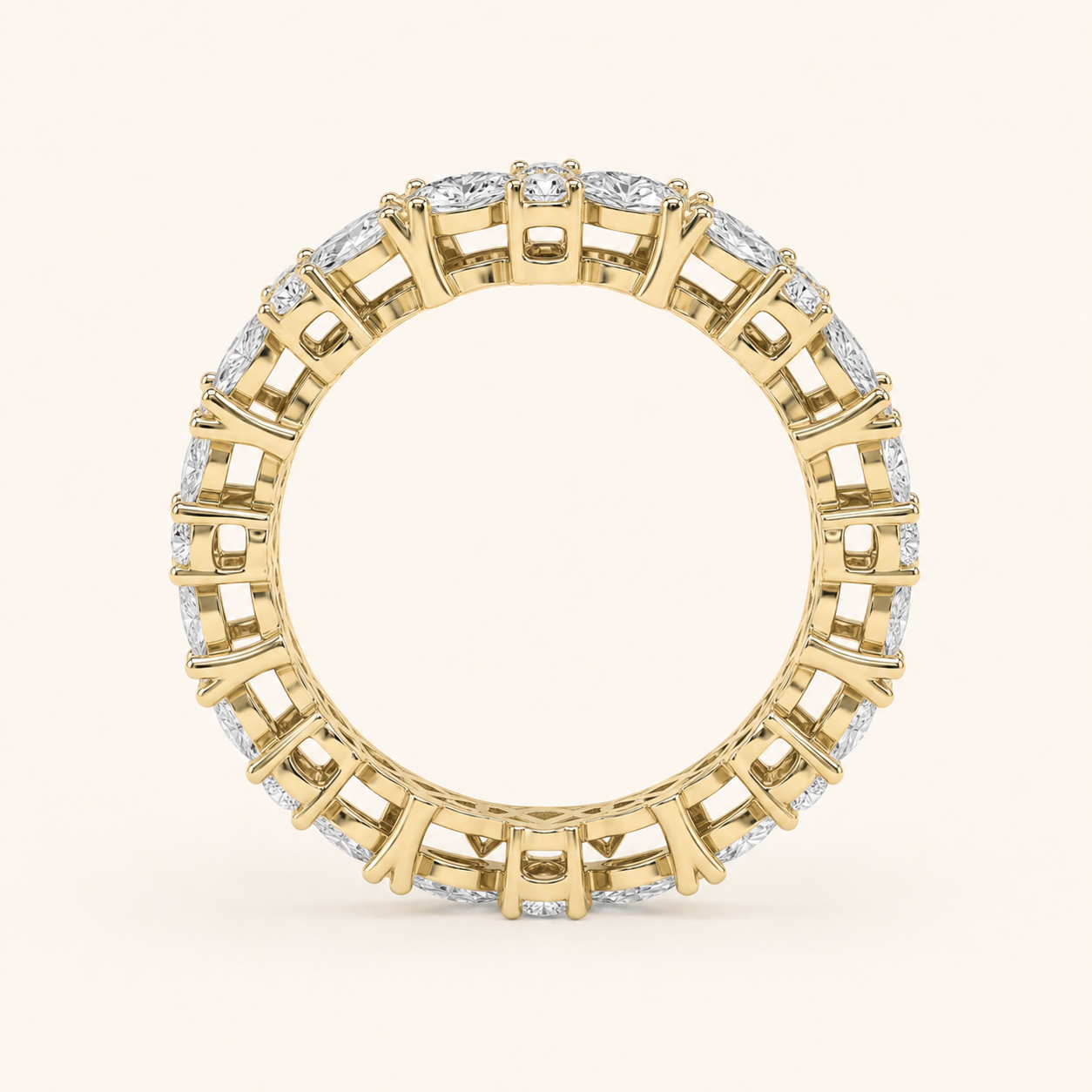 3CT Marquise Cut Lab Grown Diamond Eternity Ring