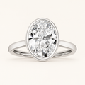 Oval Cut Lab Grown Diamond Ring in 14K Gold