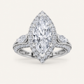 3.00 Ct Marquise Cut Lab Grown Diamond Three Stone Ring