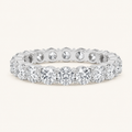 3.35CT Emerald Cut Lab Grown Diamond Eternity Band Ring