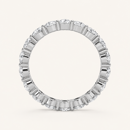 3.15 CT Round Cut Lab Grown Diamond Split Prong Eternity Ring