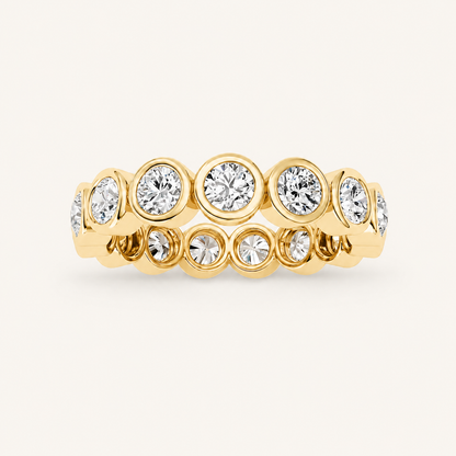 3.8CT Round Cut Lab Grown Diamond Eternity Ring