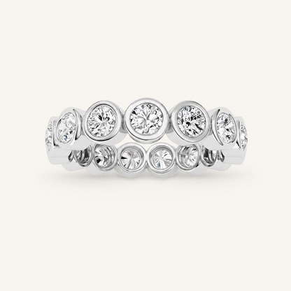 3.8CT Round Cut Lab Grown Diamond Eternity Ring