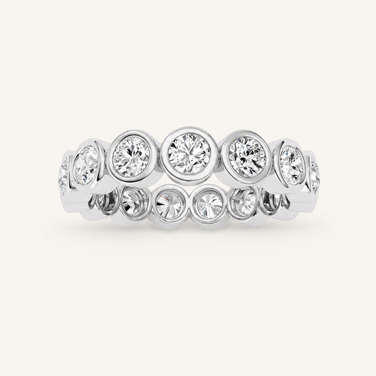 3.8CT Round Cut Lab Grown Diamond Eternity Ring