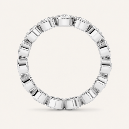 3.8CT Round Cut Lab Grown Diamond Eternity Ring
