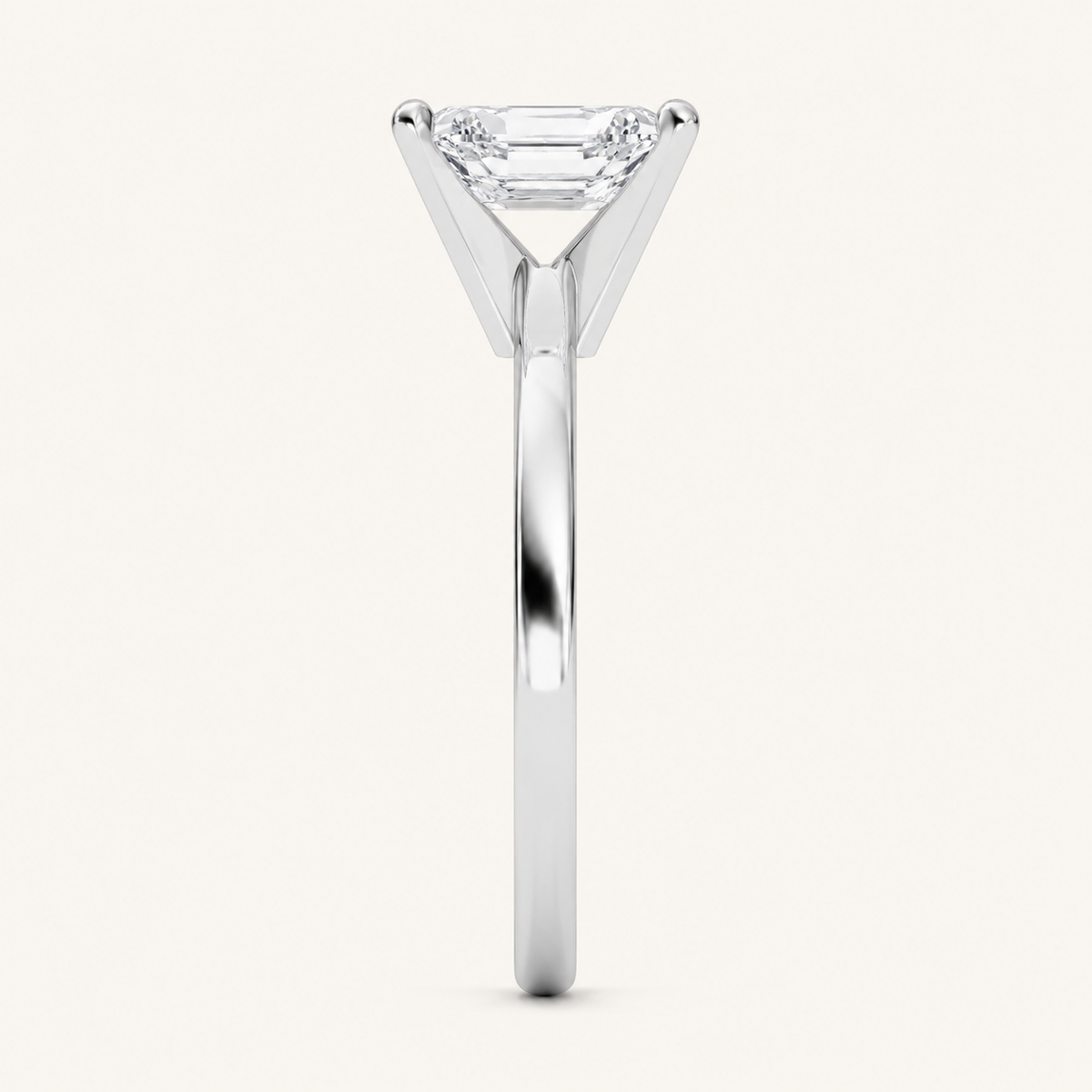 2.00 CT Radiant Cut Lab Grown Diamond Classic Solitaire Ring