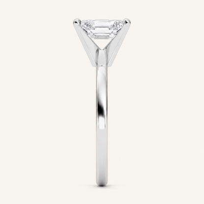 2.00 CT Radiant Cut Lab Grown Diamond Classic Solitaire Ring