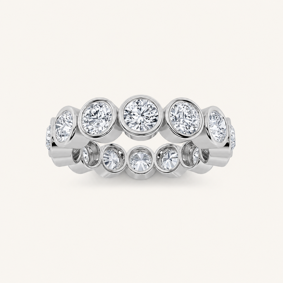 3.5CT Round Cut Lab Grown Diamond Eternity Ring