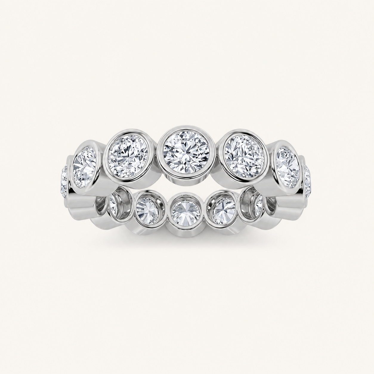 3.5CT Round Cut Lab Grown Diamond Eternity Ring