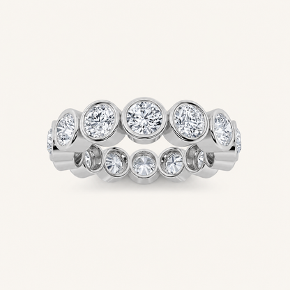 3.5CT Round Cut Lab Grown Diamond Eternity Ring