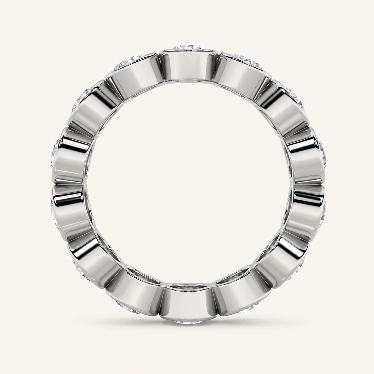 3.5CT Round Cut Lab Grown Diamond Eternity Ring