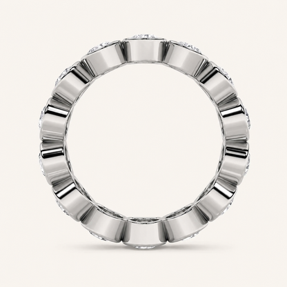 3.5CT Round Cut Lab Grown Diamond Eternity Ring