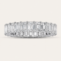 2.9CT Emerald Cut Lab Grown Diamond Eternity Band Ring