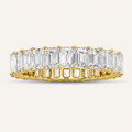 2.9CT Emerald Cut Lab Grown Diamond Eternity Band Ring