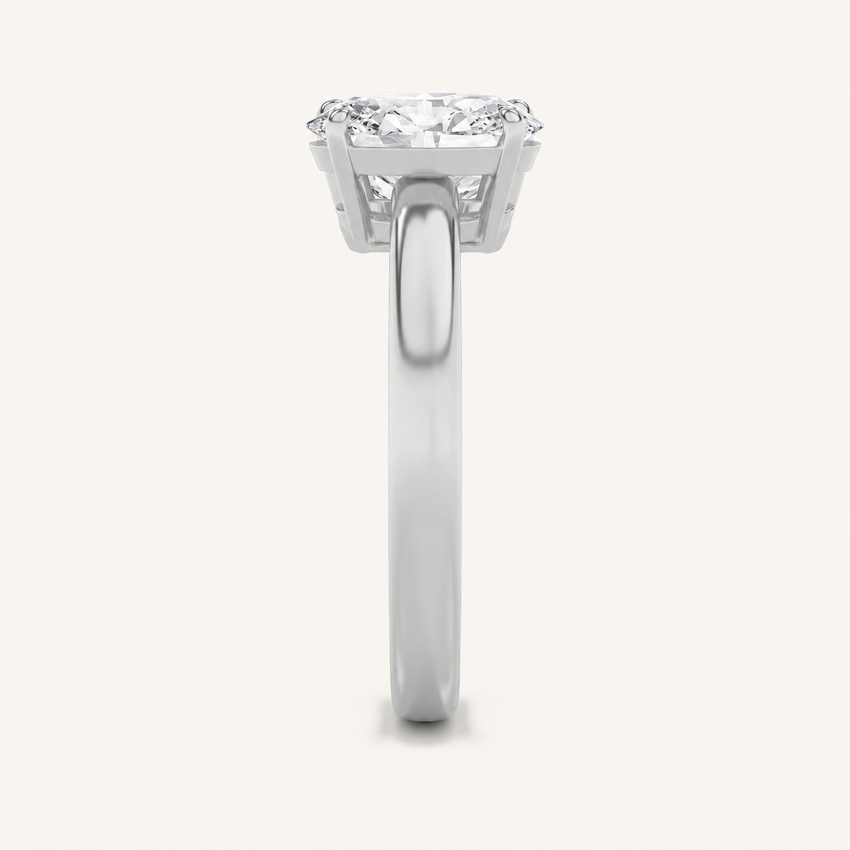 3.00 CT Round Cut And Emerald Cut Lab Grown Diamond Toi et Moi Ring