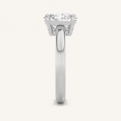3.00 CT Round Cut And Emerald Cut Lab Grown Diamond Toi et Moi Ring