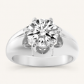 2CT Round Cut Lab Grown Diamond Men's Ring