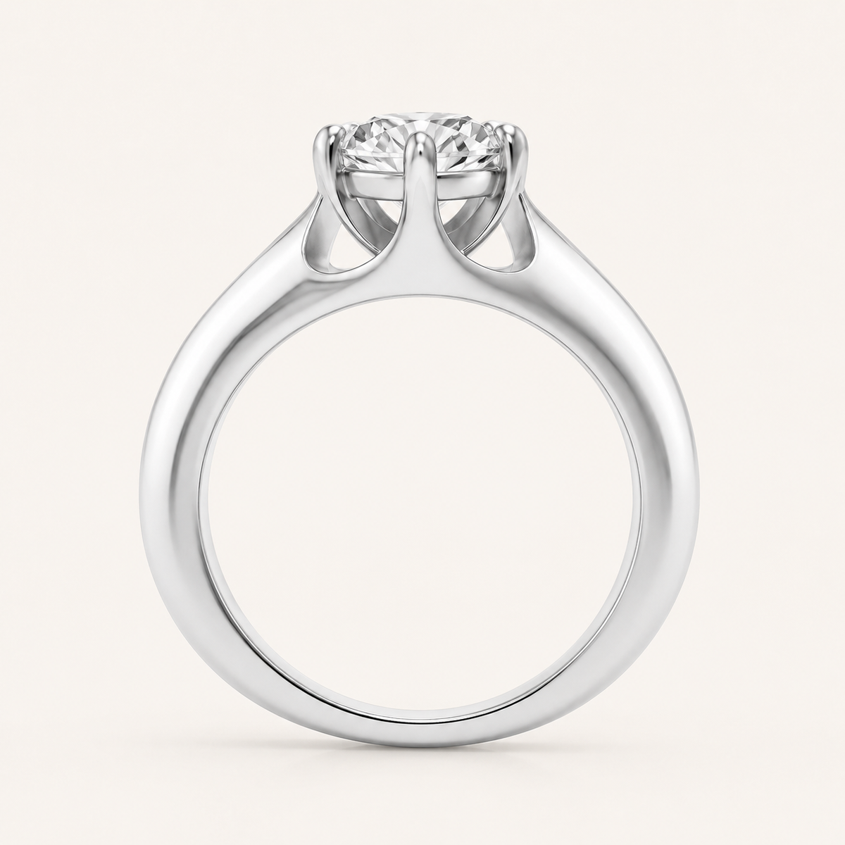 2CT Round Cut Lab Grown Diamond Men's Ring