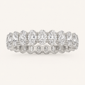 2.25CT Oval Cut Lab Grown Diamond Split Prong Eternity Ring