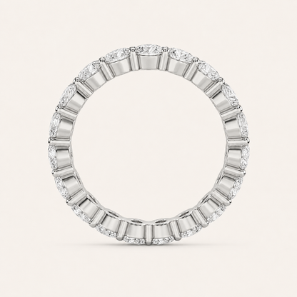 2.25CT Oval Cut Lab Grown Diamond Split Prong Eternity Ring