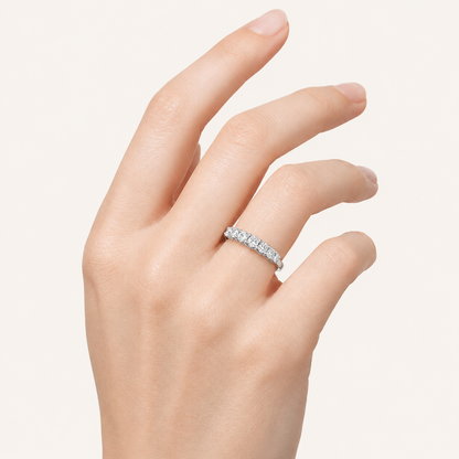 1.00 CT Round Cut Lab Grown Diamond Accented Double Halo Ring Set