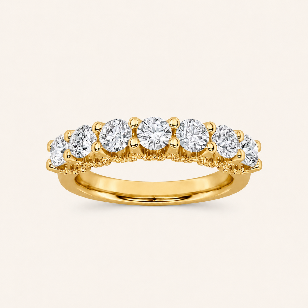 1.00 CT Round Cut Lab Grown Diamond Accented Double Halo Ring Set
