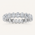 2.4CT Oval Cut Lab Grown Diamond Split Prong Eternity Ring