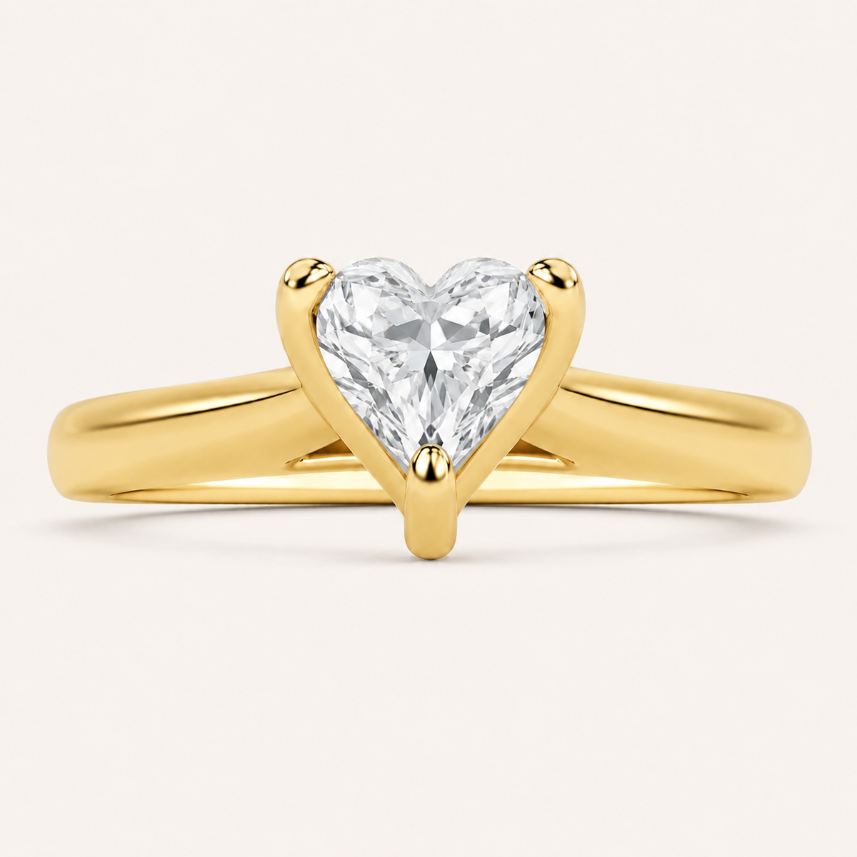 2CT Round Cut Lab Grown Diamond Classic Solitaire Engagement Ring