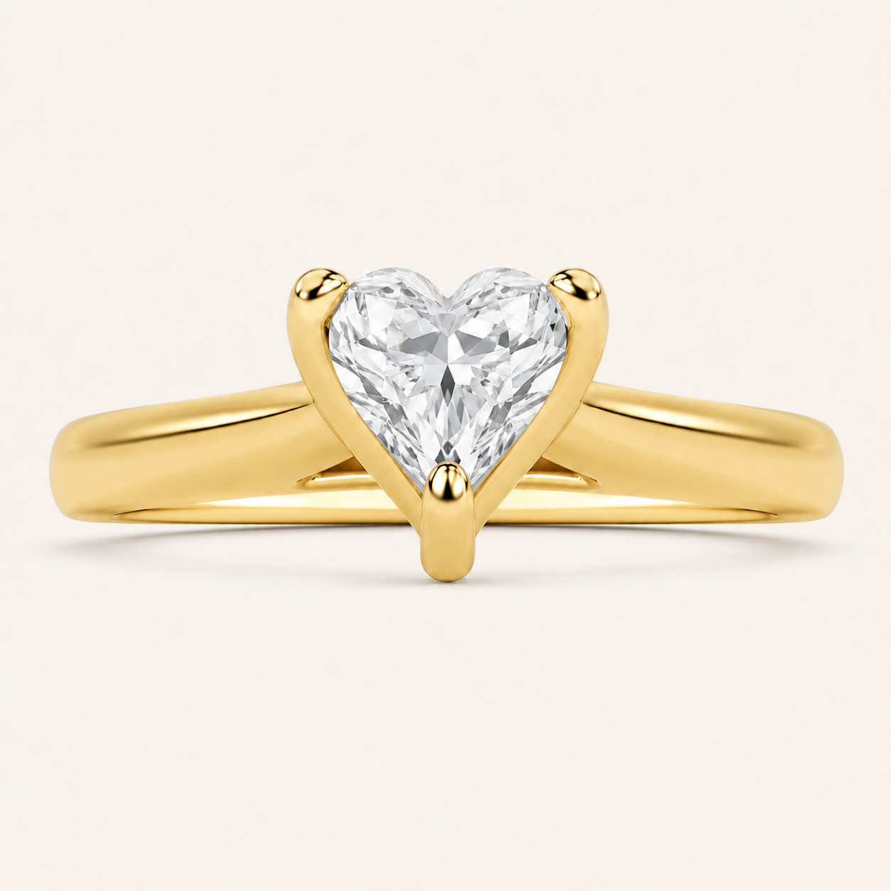 2CT Round Cut Lab Grown Diamond Classic Solitaire Engagement Ring