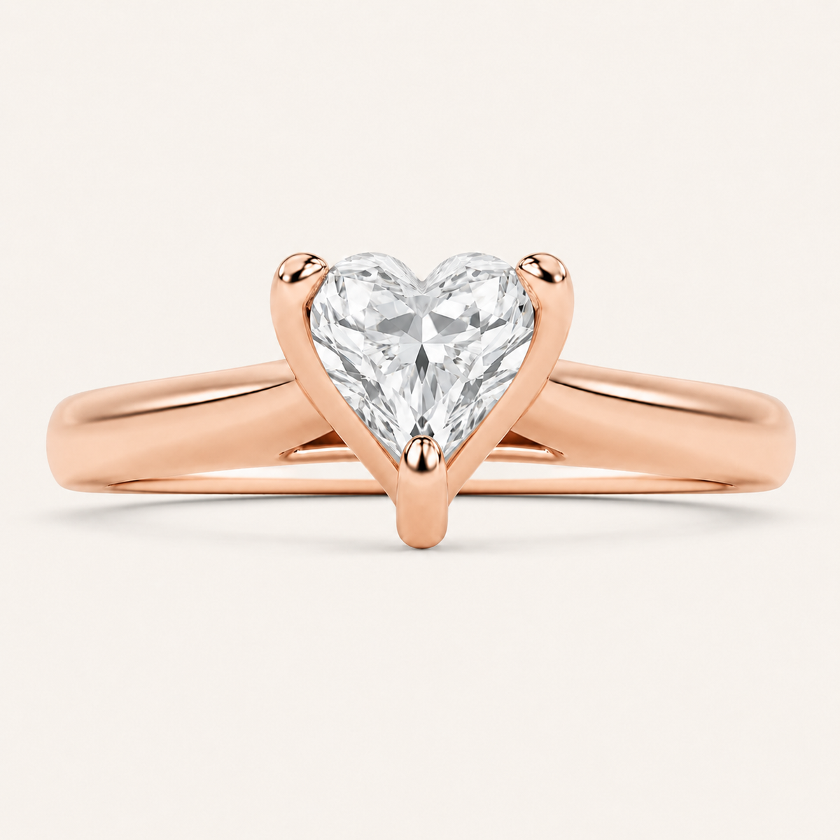 2CT Round Cut Lab Grown Diamond Classic Solitaire Engagement Ring