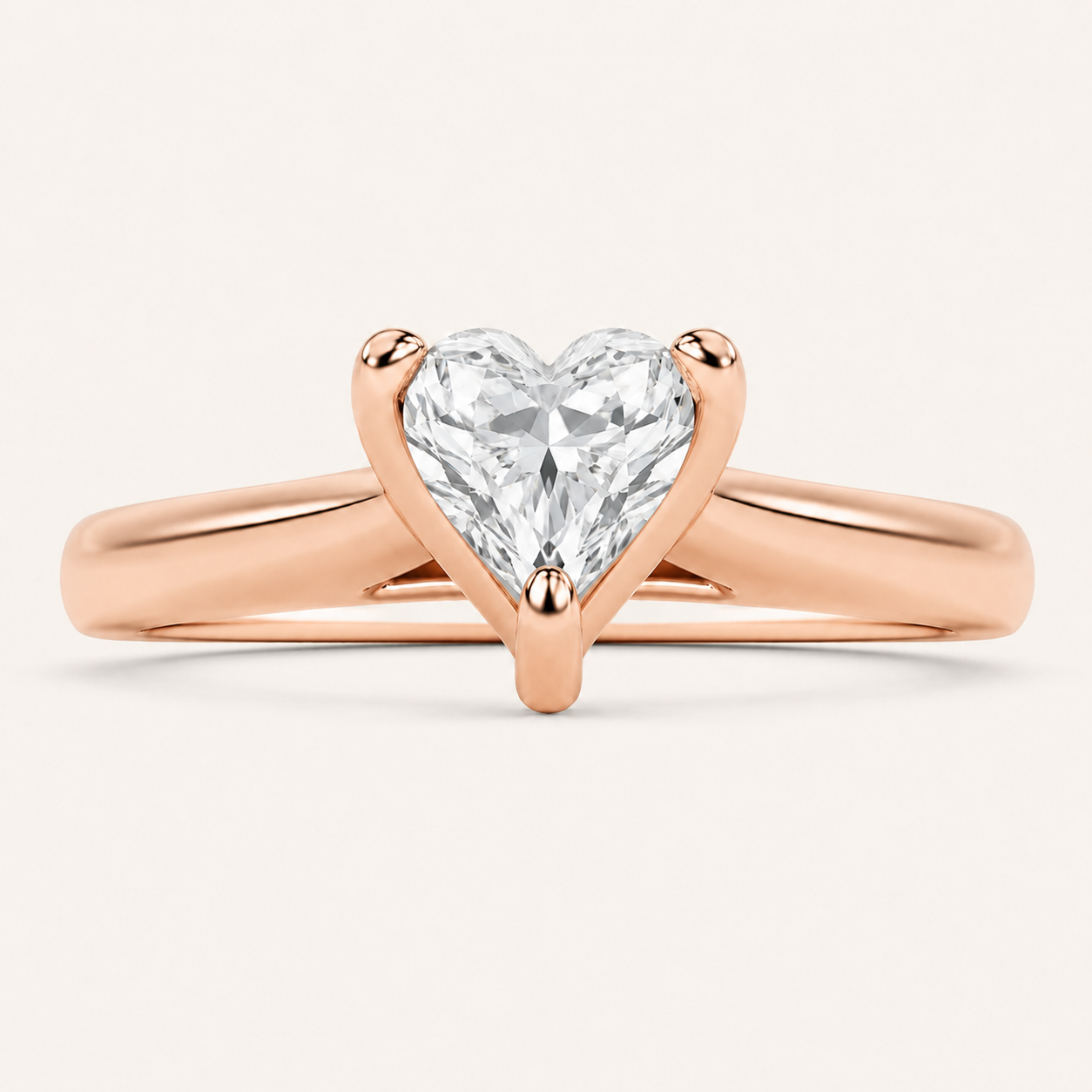 2CT Round Cut Lab Grown Diamond Classic Solitaire Engagement Ring