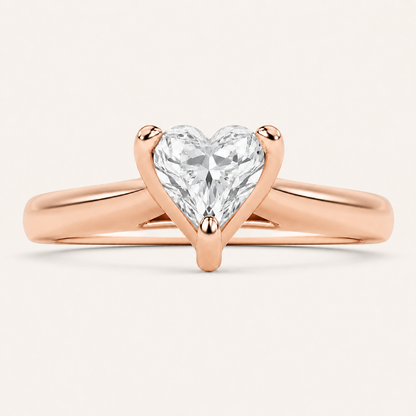 2CT Round Cut Lab Grown Diamond Classic Solitaire Engagement Ring