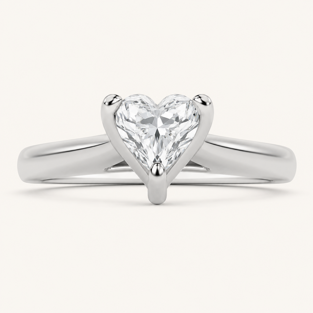 2CT Round Cut Lab Grown Diamond Classic Solitaire Engagement Ring