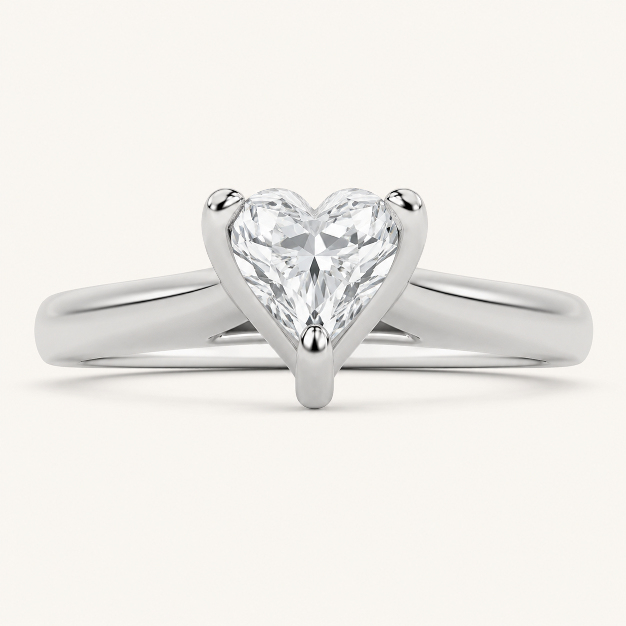 2CT Round Cut Lab Grown Diamond Classic Solitaire Engagement Ring