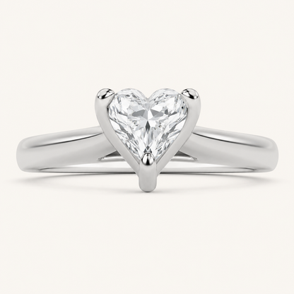 2CT Round Cut Lab Grown Diamond Classic Solitaire Engagement Ring
